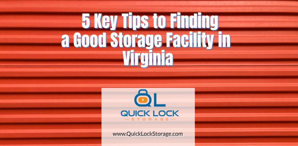 a Good Storage Facility in Virginia