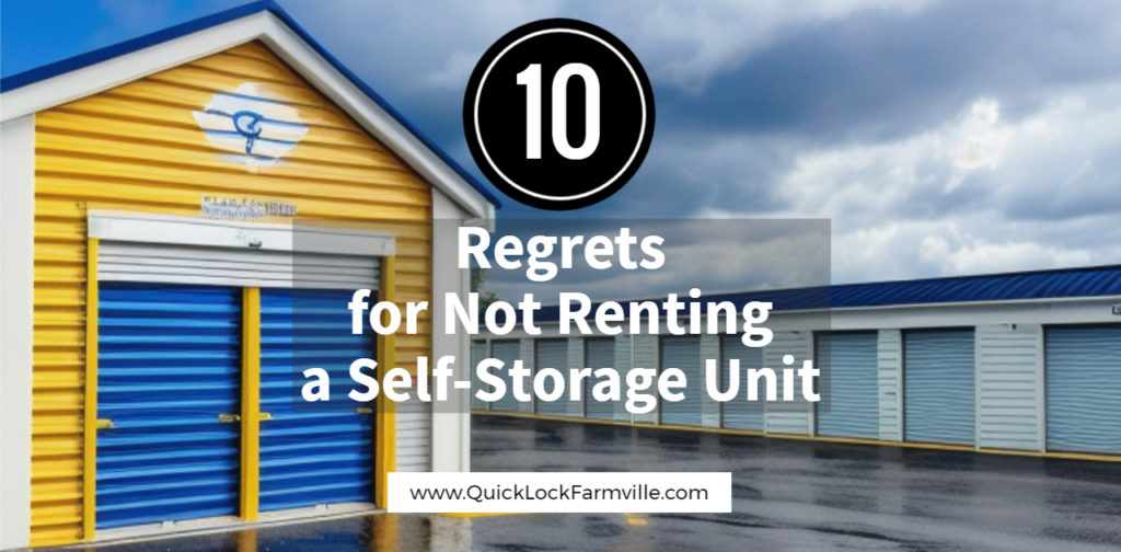 Regrets for Not Renting a Self-Storage Unit in Virginia